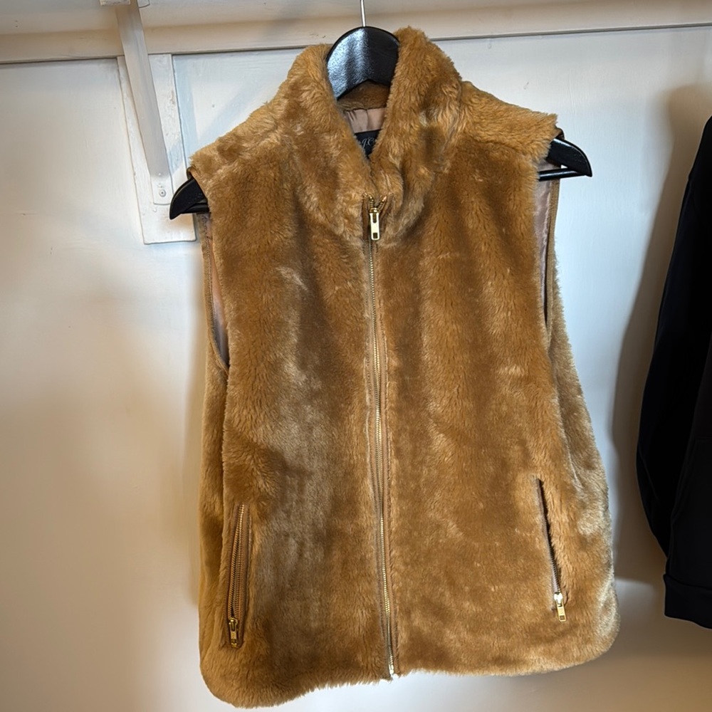 J. Crew Brown Teddy Vest